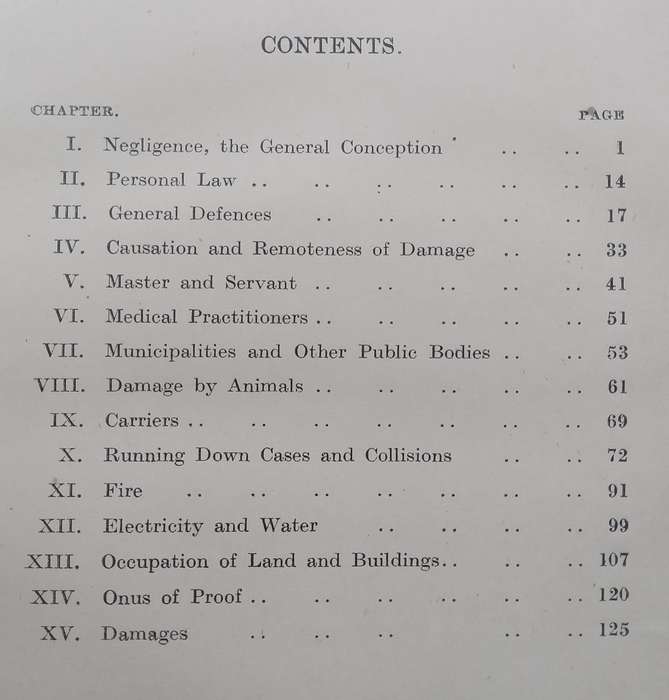 Negligence in Delict (Copy of Judge Dr. Quartus de Wet, who Presided over the 1963 Rivonia Trial)...