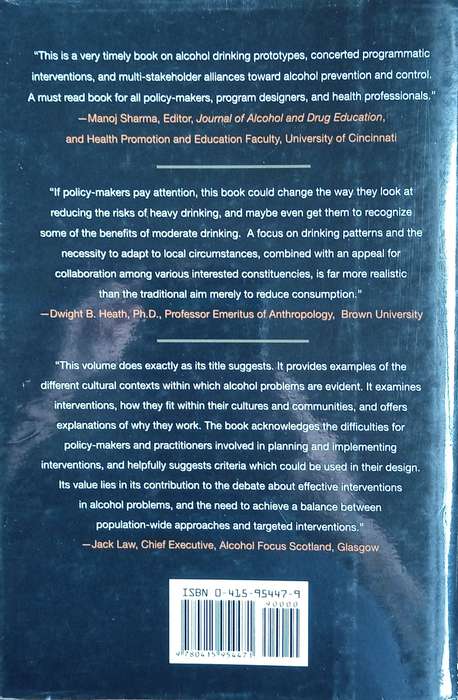 Drinking in Context. Patterns, Interventions, and Partnerships | Gerry Stimson, Marcus Grant, Mar...
