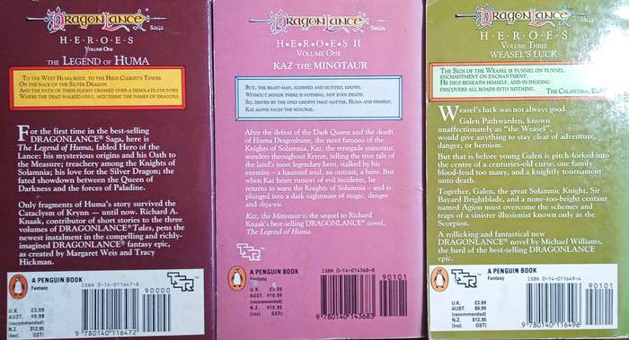 Dragonlance Saga: Kaz the Minotaur, The Legend of Huma and Weasel's Luck | Richard A. Knaak, Rich...