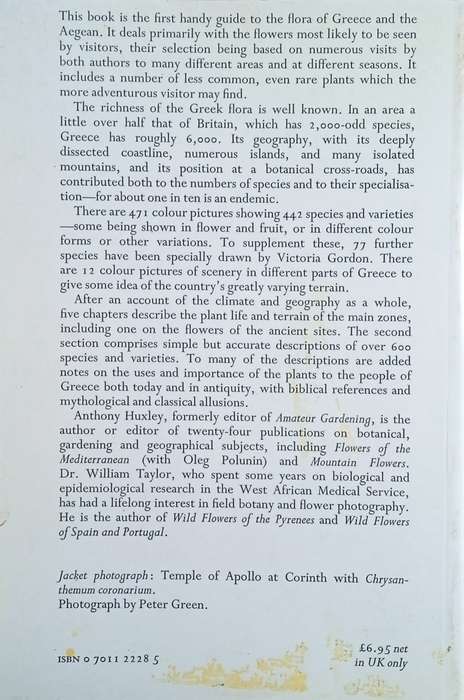 Flowers of Greece and the Aegean | Anthony Huxley and William Taylor