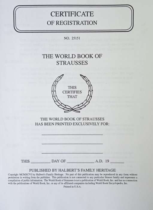 Strauss: The World Book of Strausses