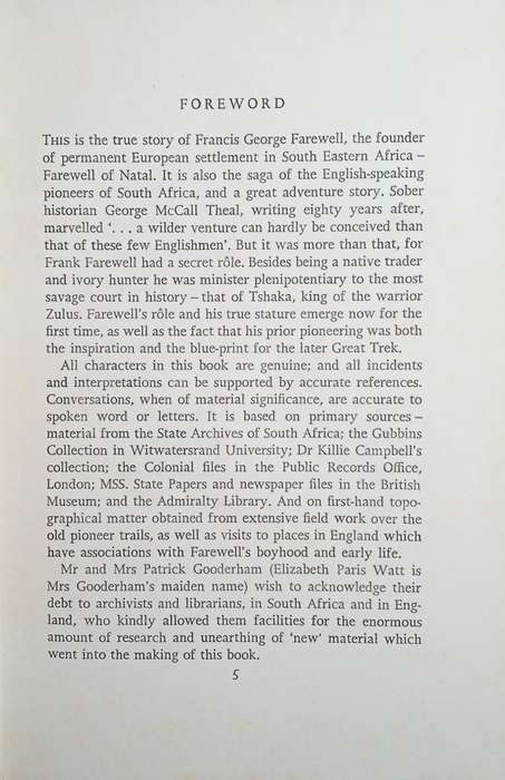 Febana. The True Story of Francis George Farewell: Explorer, Pioneer and Founder of Natal | Eliza...
