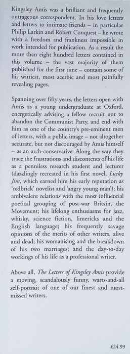 The Letters of Kingsley Amis | Zachary Leader (ed.)