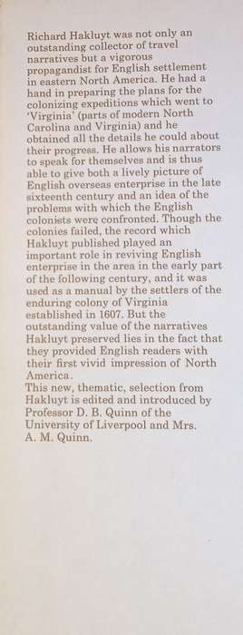 Virginia Voyages from Hakluyt | David B. Quinn and Alison M. Quinn