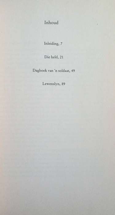 Drie Hoorspele: Die Held, Dagboek Van 'n Soldaat, Lewenslyn [Afrikaans text] | N.P. Van Wyk Louw
