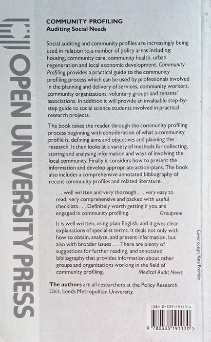 Community Profiling: Auditing Social Needs | Murray Hawtin, Geraint Hughes and Janie Percy-Smith