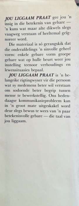 Jou Liggaam Praat [Afrikaans] | Gerard I. Nierenberg and Henry H. Calero