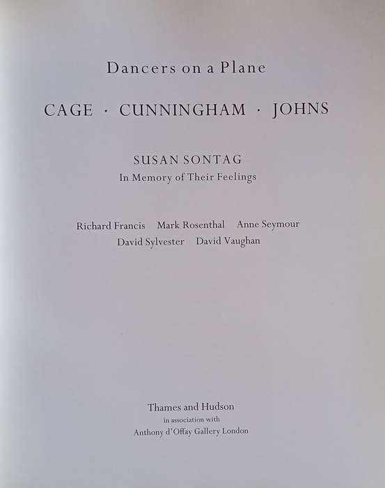 | Susan Sonntag, Richard Francis, Mark Rosenthal, Anne Seymour, David Sylvester, David Vaughan