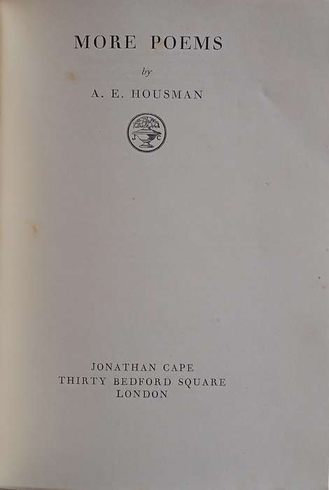 More Poems | A.E. Housman