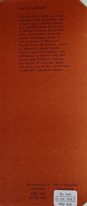 Mayan Letters | Charles Olson