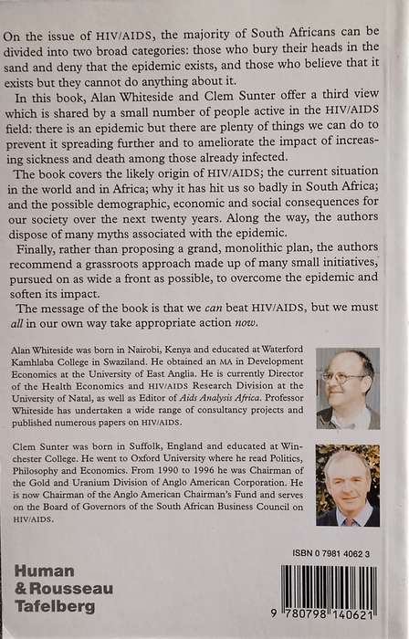 AIDS: The Challenge for South Africa {Signed by Clem Suntner] | Alan Whiteside and Clem Suntner
