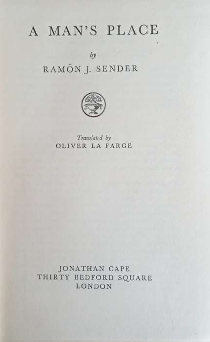 A Man's Place | Ramon J. Sender