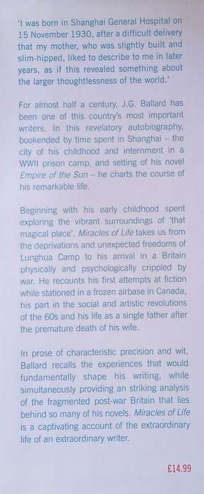 Miracles of Life: Shanghai to Shepperton, An Autobiography | J.G. Ballard