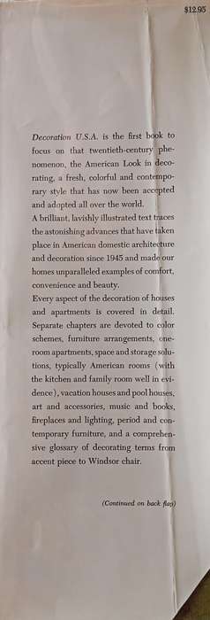 Decoration U.S.A.: A Unique Review in Pictures and Text of the Best in Contemporary Interior Desi...