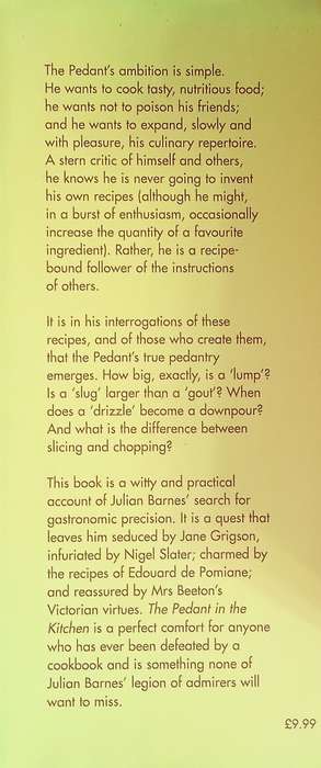 The Pedant in the Kitchen | Julian Barnes