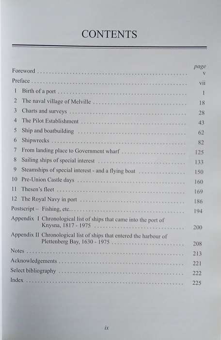 Knysna the Forgotten Port: The Maritime Story [Signed by both authors] [Limited Edition, numbered...