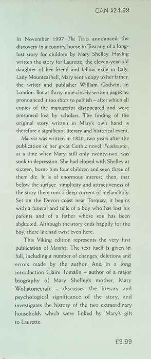 Maurice, or The Fisher's Cot | Mary Shelley