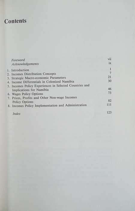 Wages & Other Incomes Policy Options for Independent  Namibia | Based on the work of Wilfred W. A...