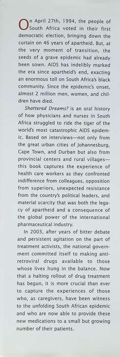 Shattered Dreams? An Oral History of the South African Aids Epidemic | Gerald M. Oppenheimer & Ro...
