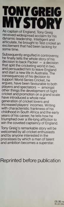 My Story | Tony Greig, with Alan Lee