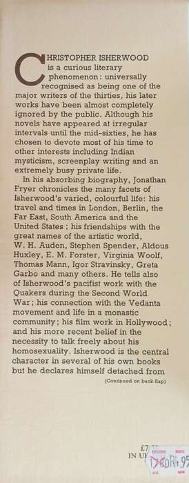 Isherwood: A Biography of Christopher Isherwood | Jonathan Fryer