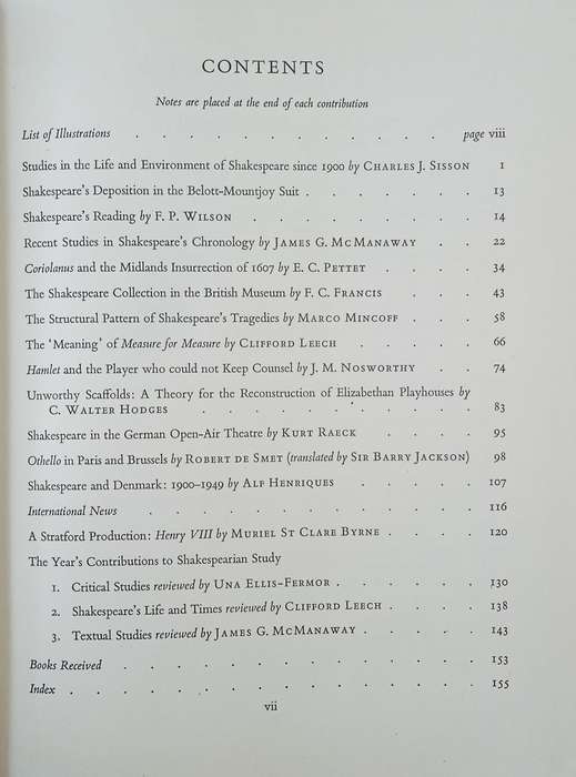 Shakespeare Survey: The Annual Survey of Shakespearian Study & Production 3, 1950 | Allardyce Nic...