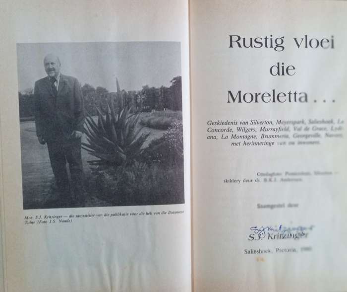 Rustig Vloei die Moreletta [Afrikaans] [Signed, limited edition] | S.J. Kritzinger