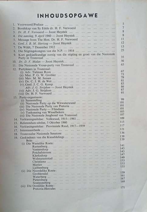 Die Eerste Skof van die Nasionale Party in die Transvaal 1914-1964 [Afrikaans]