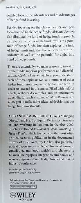 Absolute Returns: The Risk and Opportunities of Hedge Fund Investing | Alexander M. Ineichen