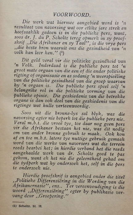 Politieke Groeperingin die Wording van die Afrikanernasie (Inscribed by Author, Afrikaans) | J. A...