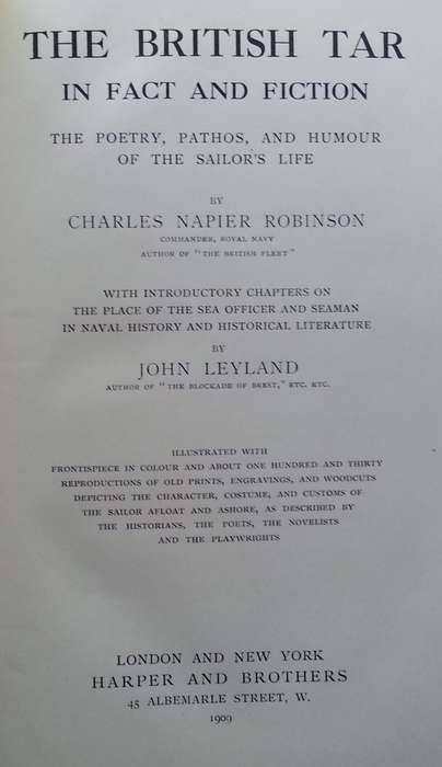 The British Tar in Fact and Fiction (Published 1909) | Charles Napier Robinson & John Leyland