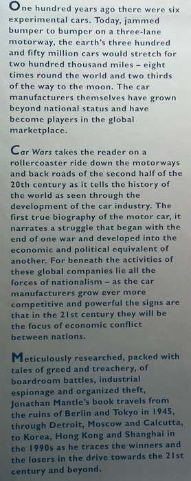 Car Wars: The International Giants and the World They Made | Jonathan Mantle