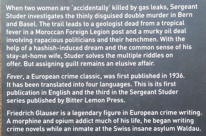 Fever: A Sargeant Studer Mystery | Friedrich Glauser