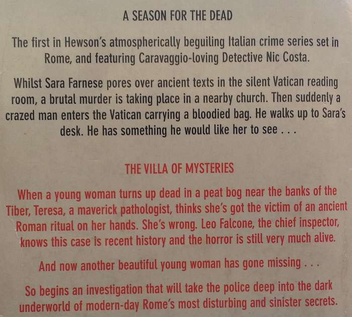 A Season for the Dead & The Villa of Mysteries | David Hewson