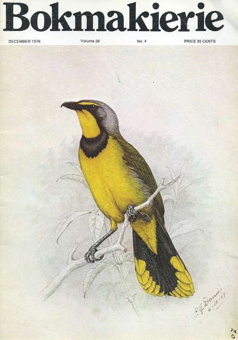 Bokmakierie: General Interest Magazine of the SA Ornithological Society (Vol. 28, No. 4, December...