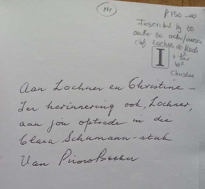Aan die Deur van die Wis en die Onwis (Afrikaans, Inscribed by Author to Lochner de Kock) | Pirow...