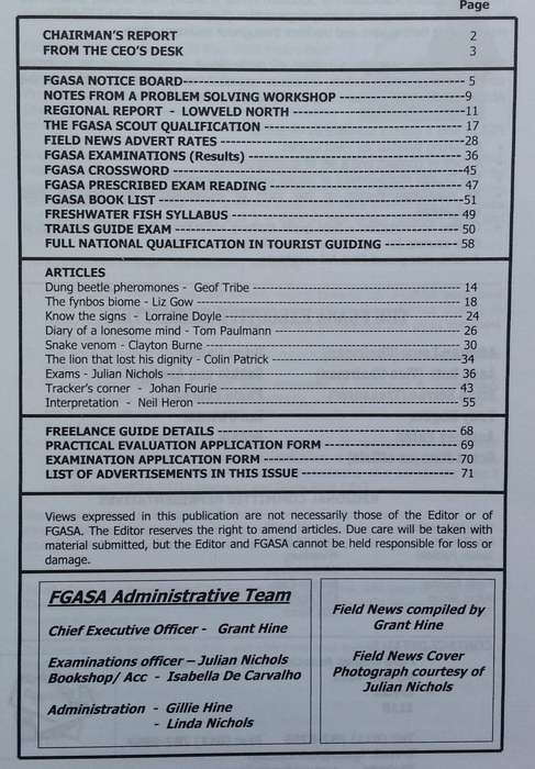 Field News, August 2003 | Grant Hine