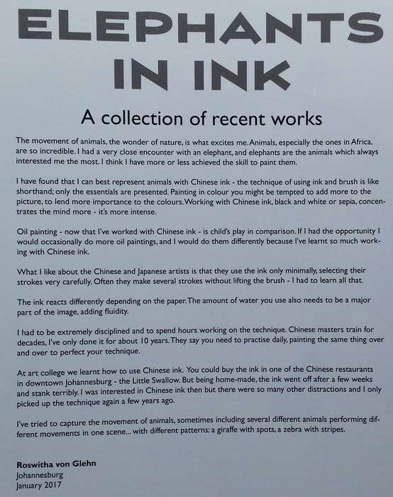 Elephants in Ink | Roswitha von Glehn