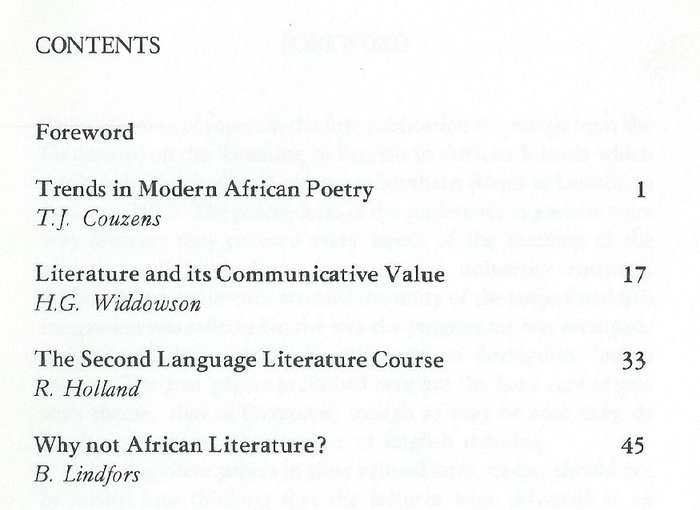 Teaching English in South African Schools: Four Lectures