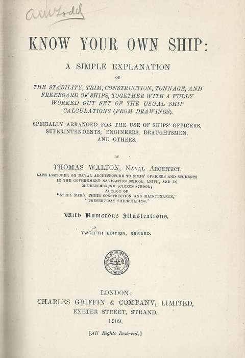 Know Your Own Ship: A Simple Explanation (Published 1909) | Thomas Walton
