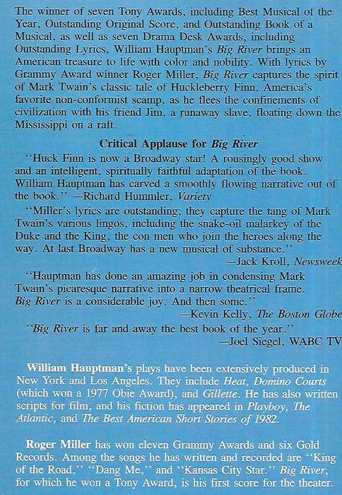 Big River: The Adventures of Huckleberry Finn | William Hauptman & Roger Miller