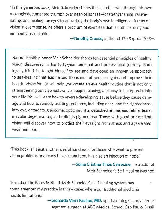 Vision for Life: 10 Steps to Natural Eyesight Improvement | Meir Schneider