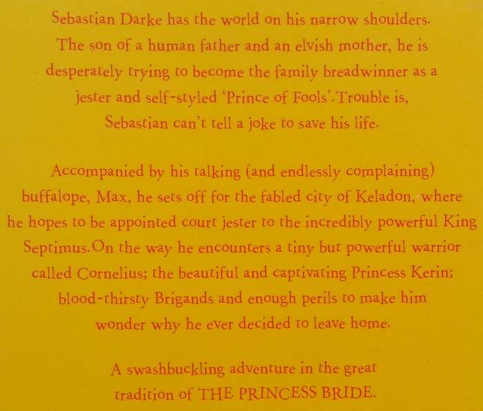 Sebastian Darke: Prince of Fools (Proof Copy) | Philip Caveney