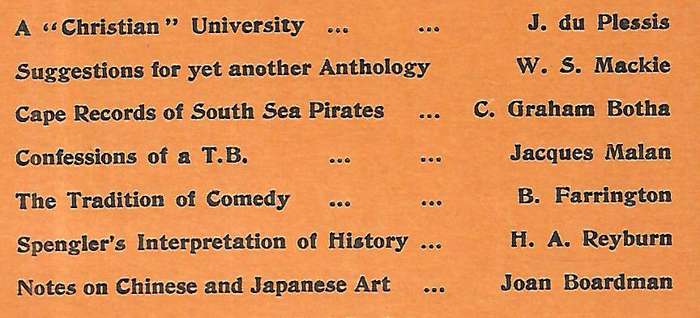 The Critic: A South African Quarterly Journal (Vol. 1, No. 4, June 1933)