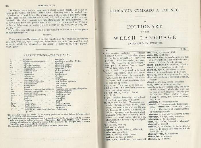 Spurrell's Welsh-English Dictionary | J. Bodvan Anwyl (Ed.)