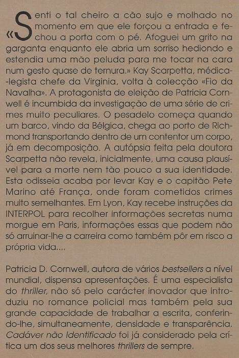 Cadaver Nao Identificado (Portuguese) | Patricia D. Cornwell