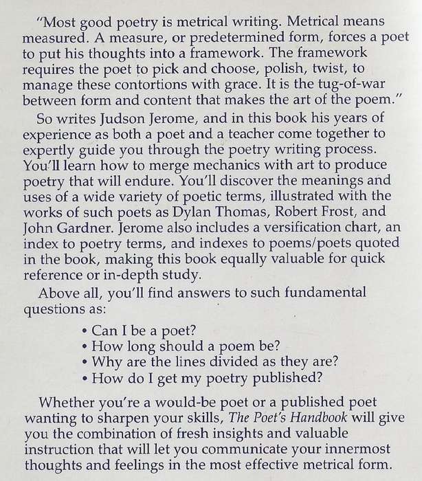 The Poet's Handbook (Copy of Actor Bruce Millar) | Judson Jerome