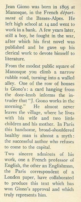 Harvest (First Edition, 1939) | Jean Giono