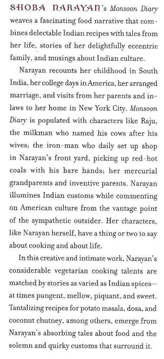 Monsoon Diary: A Memoir With Recipes (Inscribed by Author) | Shoba Narayan