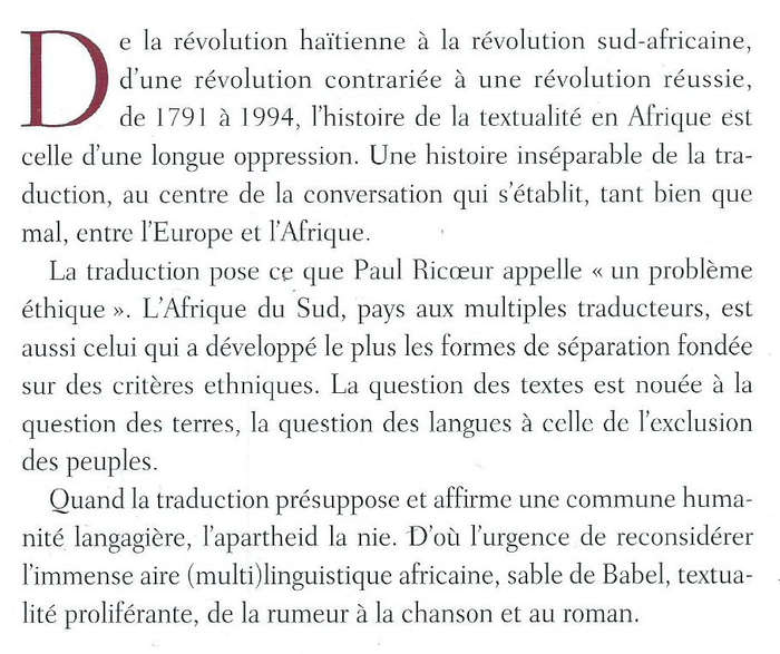 Le Sable de Babel: Traduction et Apartheid (French) | Alain Ricard